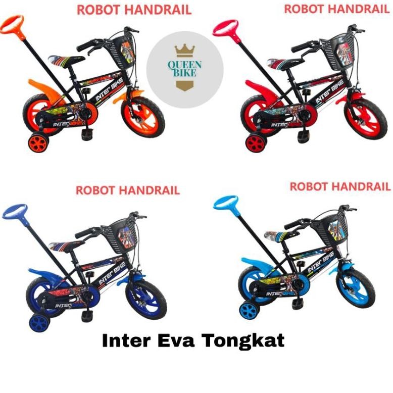 NEW Sepeda Anak Bmx 12 Ban Eva Busa Mati INTER BIKE Tongkat / Dorong Murah (Siap Pakai)
