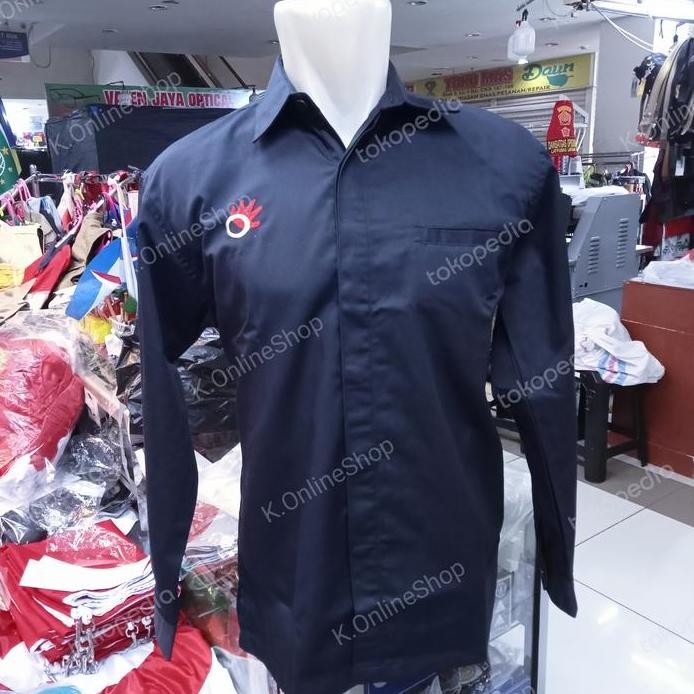 baru kemeja Telkom Seragam Telkom baju Telkom lengan panjang navy murah