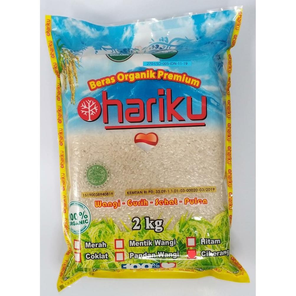 

ready HARIKU Beras Organik Ciherang 2 Kg murah