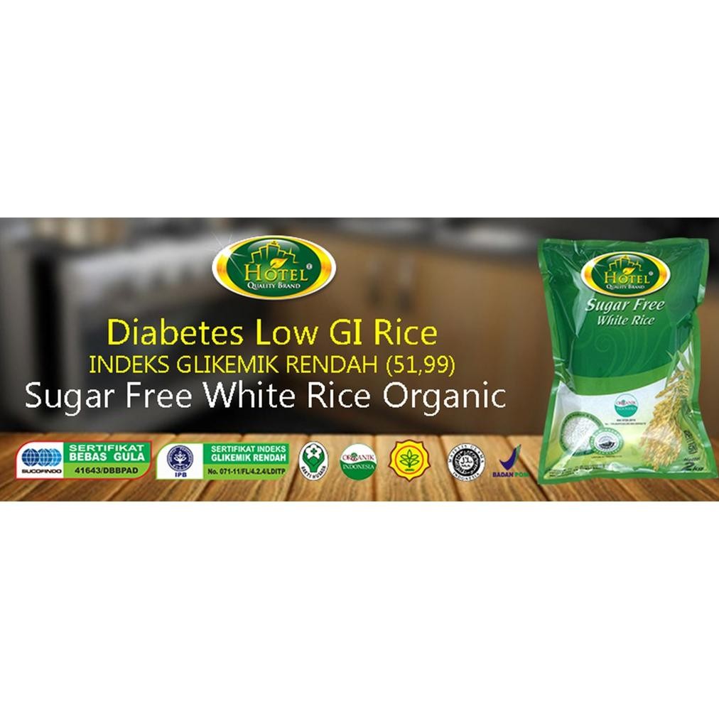 

ready Beras Diabetes Organik 2 kg - BERAS DIABETES LOW GI White Rice - Beras Organik HOTEL 2kg - Diabetes Beras 2kg - Sugar Free White Rice - Beras Index Glikemic Rendah murah