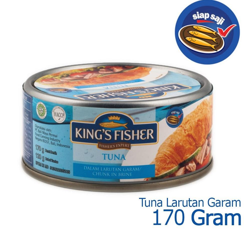 

ready King's Fisher Paket 3 pcs Tuna dalam Air Garam 170 gr gratis sarden 155 gr murah