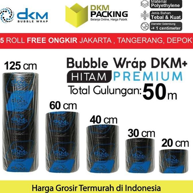 

ready stock Plastik Bubblewrap Hitam 50Meter Bubble Wrap DKMPLUS PREMIUM / ROLL