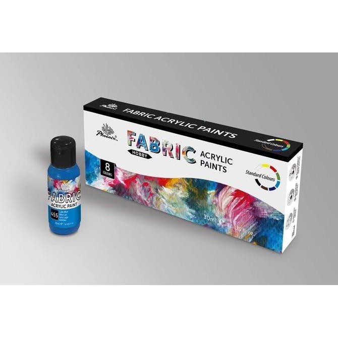 

ready Phoenix fabric paints/cat tekstil 8clr x 30ML