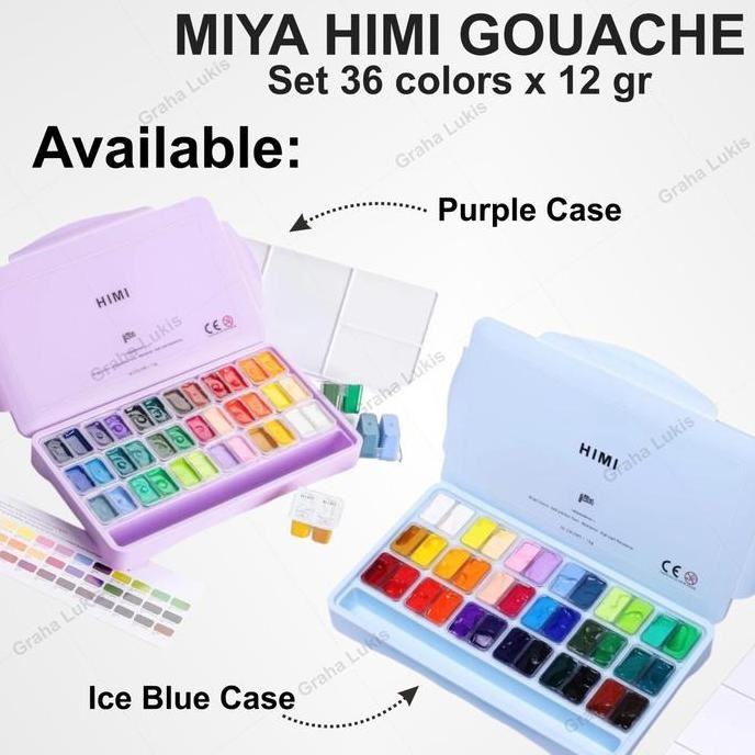 

ready Miya Himi GOUACHE Paint set TWIN 36 / 48 colors x 12gr
