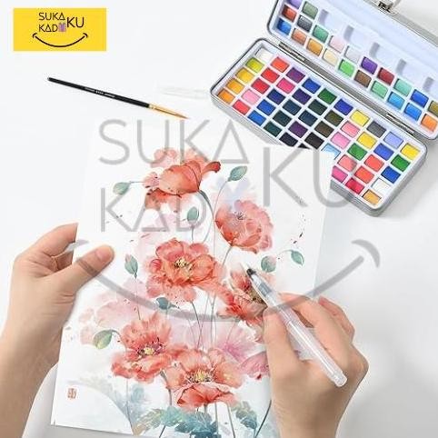 

ready GIORGIONE Solid Watercolor Metallic Pearlescent 100 warna Cat Air Paint Set