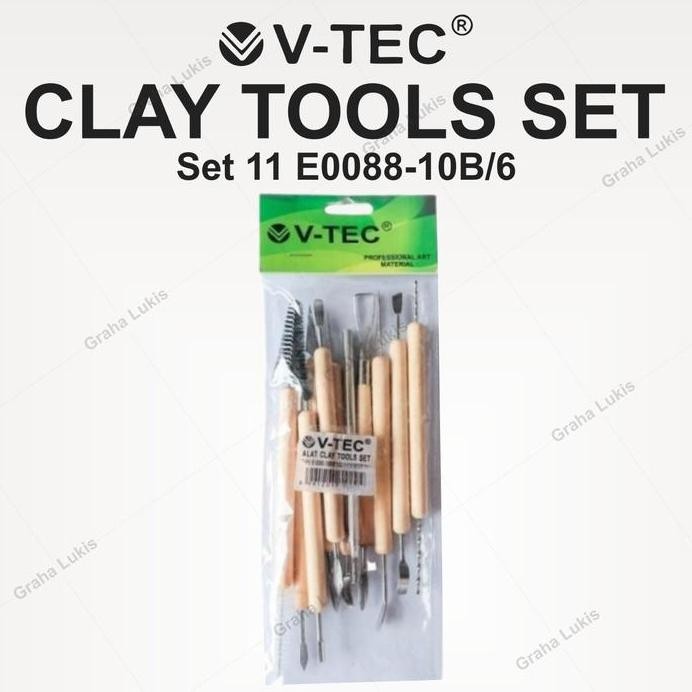 

ready V-TEC Clay Tools / Alat Ukir / Sculpting Set 11 E0088-10B/6