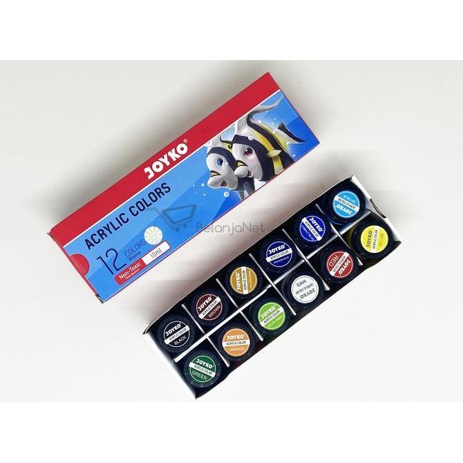 

ready Cat Akrilik | Acrylic Color Joyko ACC-10ML 12 Warna