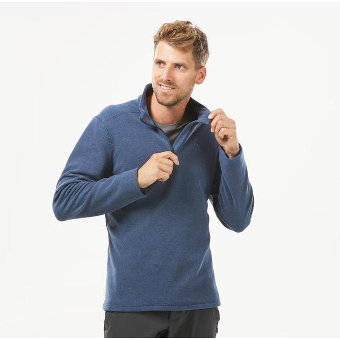 Mh100 Jaket Fleece Mendaki Gunung Pria Hangat Nyaman