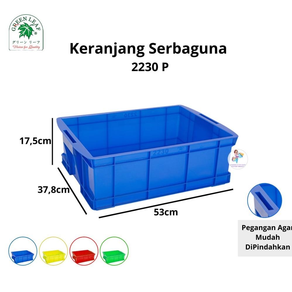 Keranjang Container Industri 2230 P Green Leaf Ready Stok