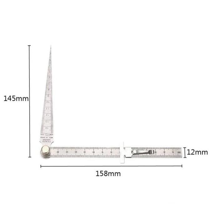 

Taper Gauge Penggaris Kyoto 150 mm Stainless Pengukur Lubang Ruler