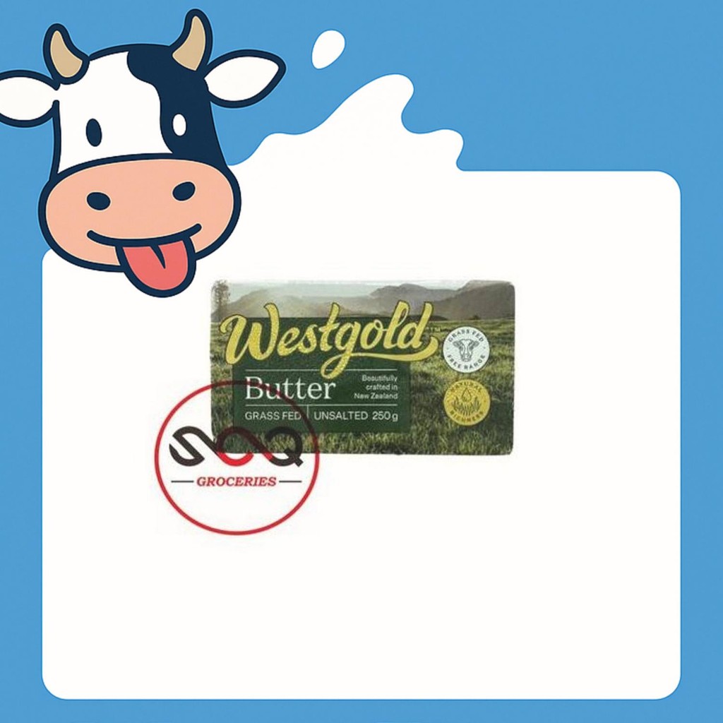 

Westgold West Gold Unsalted Butter Tawar New Zealand 250Gr