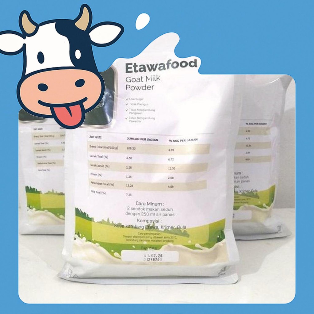 

Diskon Susu Kambing Etawafood 1 Kg / Susu Kambing Etawa Bubuk Original Tanpa Campuran