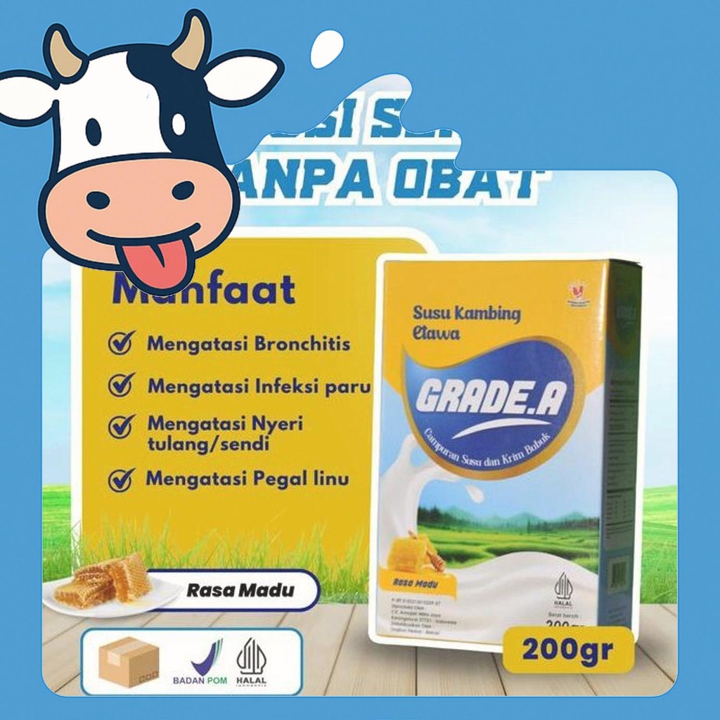 

Free Ongkir Grade.A Susu Kambing Etawa Rasa Madu Kemasan 100Gr\500Gr\200Gr