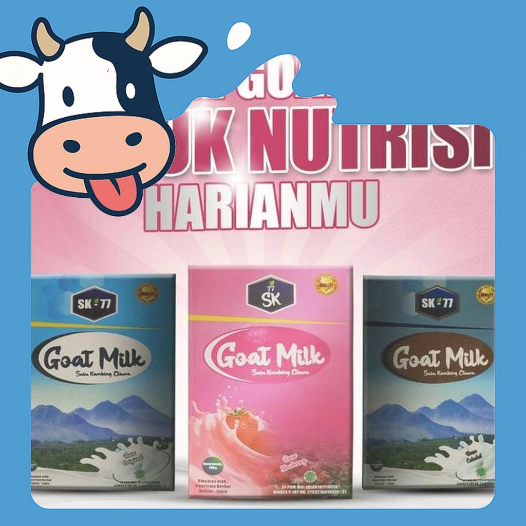 

Terbaru Mocca Jaya-Cod Susu Sapi Milkcow Boostmilk 3 Varian Rasa Kemasan 500Gr|Sk77 Goatmilk 200Gr