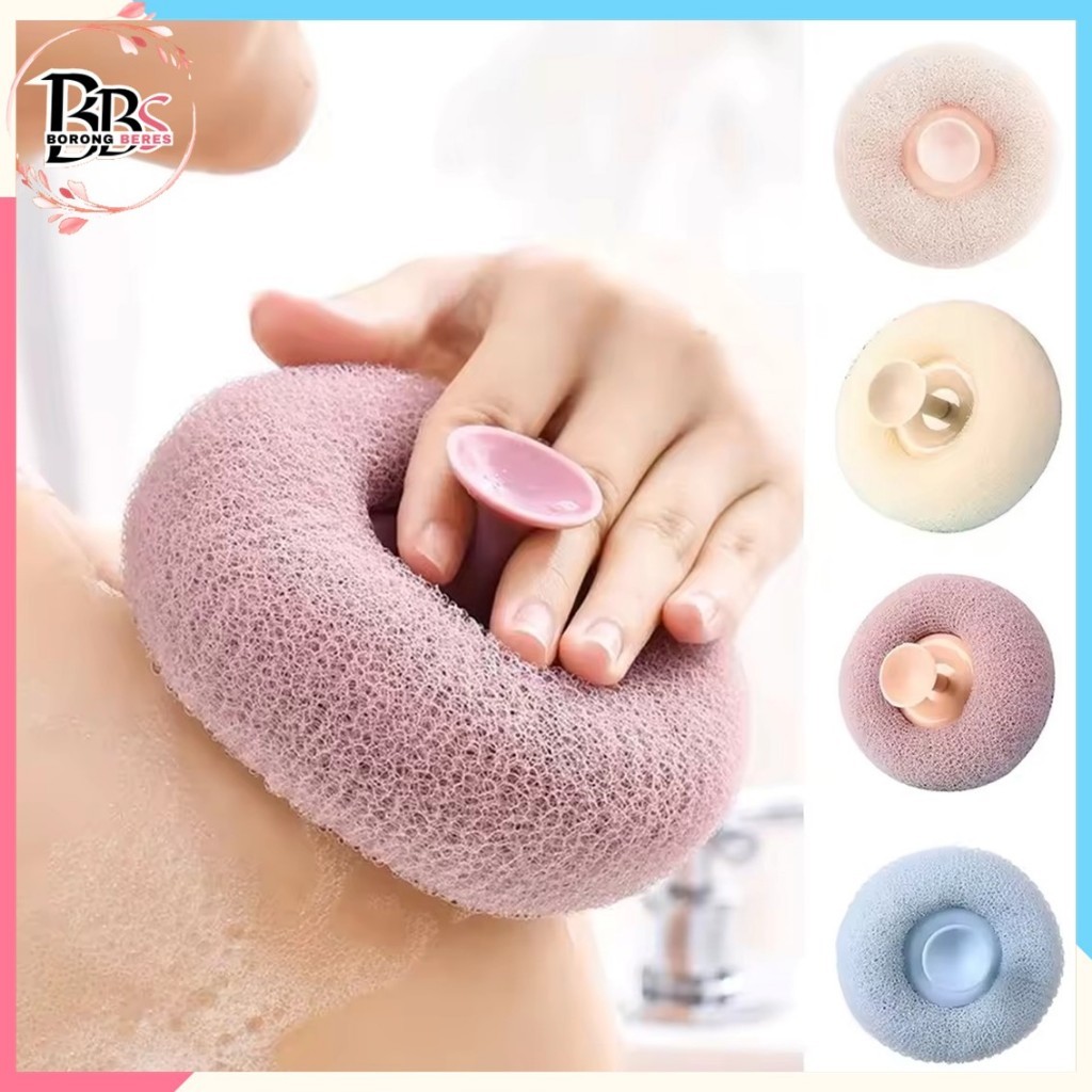 BORES Spons Mandi Jaring Lembut Spons Mandi Bulat Penghilang Kulit Daki Sponge Mandi Tebal Halus Pre
