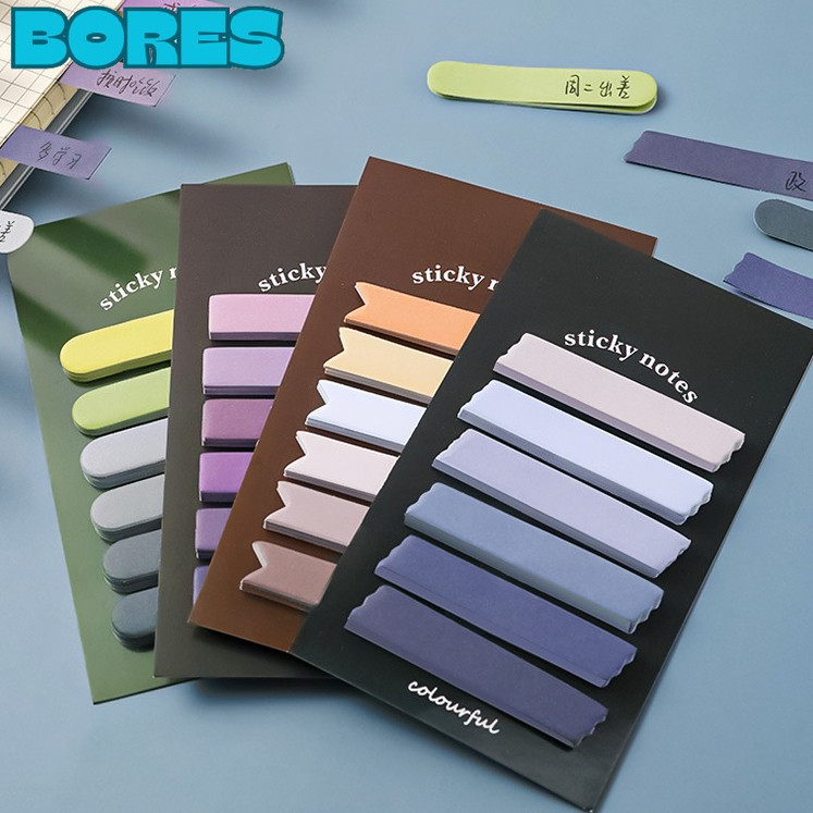 

BORES Sticky Note Gradiasi 6in1 Tempelan Kertas Catatan 120 Lembar Kertas Notes Morandi Warna Gradasi Label Indeks Kertas Deco Colourful Diy Jurnal Planner Mini Memo Bookmark Notepad Alat Tulis Kantor Sekolah