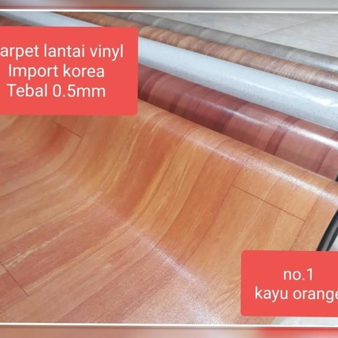 Karpet lantai Vinyl plastik Korea lebar 200Cm (2meter) tebal 0.5mm harga per 1 METER murah