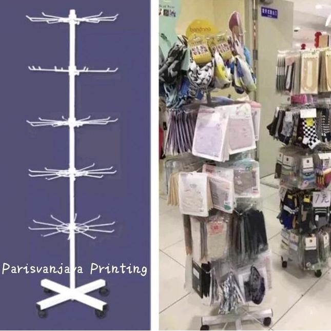 Rak Putar- Rak Display Aksesoris Gantungan - Rak Display Matahari  7 Susun