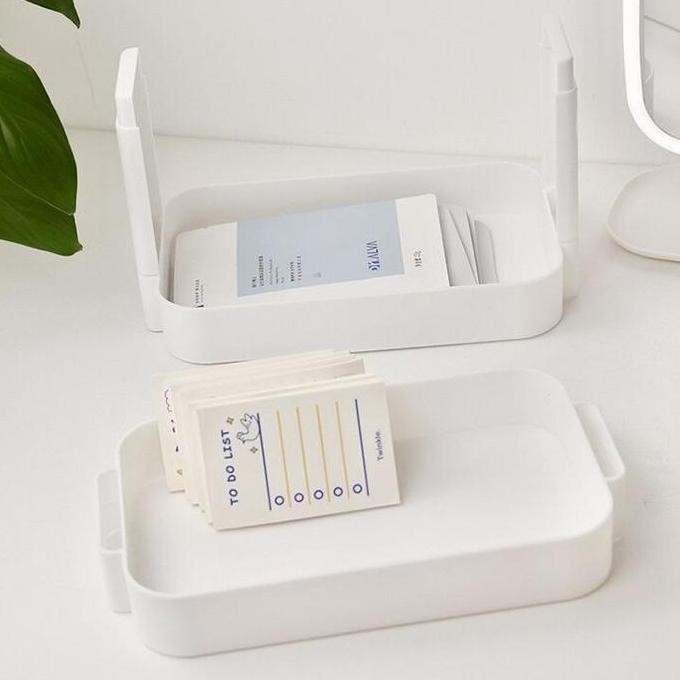 [Miloli] Rak Desktop Multi-Layer Rak Penyimpanan Aesthetic Korean Style Rak Putih Tingkat Rak Meja B