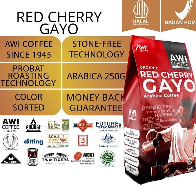 

[[ VELCRO / AWI COFFEE KOPI REDCHERRY GAYO 250GR BIJI |KOPI ACEH|KOPI GAYO|ARABICA BEST SELLER