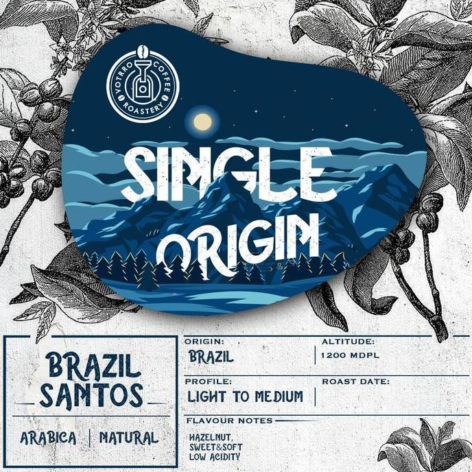 

[[ VELCRO / BIJI KOPI BUBUK ARABICA BRAZIL SANTOS NATURAL 250G - ROASTED BY VOTRRO COFFEE ROASTERY - MANUAL BREW BEST SELLER