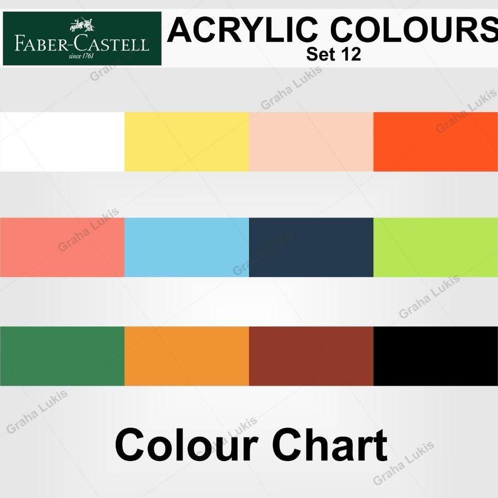 

Faber Castell Acrylic Colours Set 12 ( Free Palet + Kuas ) Terlaris