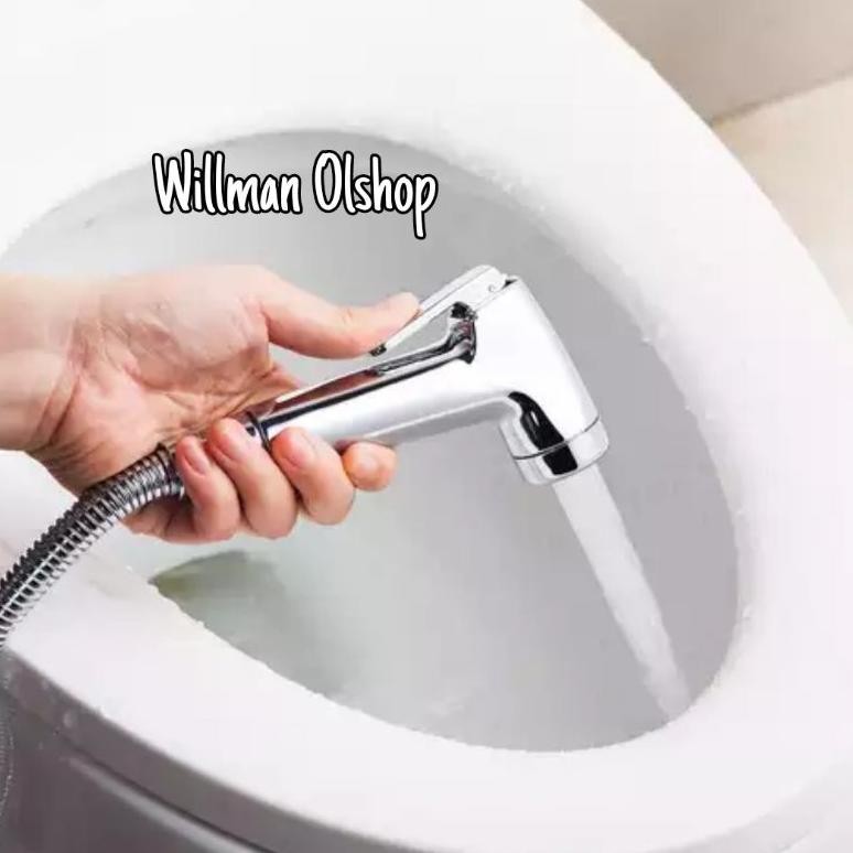 Jet Shower Toilet Bidet Chrome | Semprotan Cebok Kloset Wc Duduk Original
