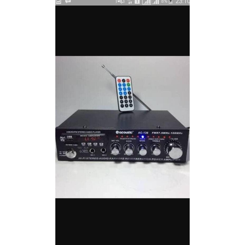 AMPLIFIER ACUSTIC AC-136 AC/DC USB,RADIO,KARAOKE ENC