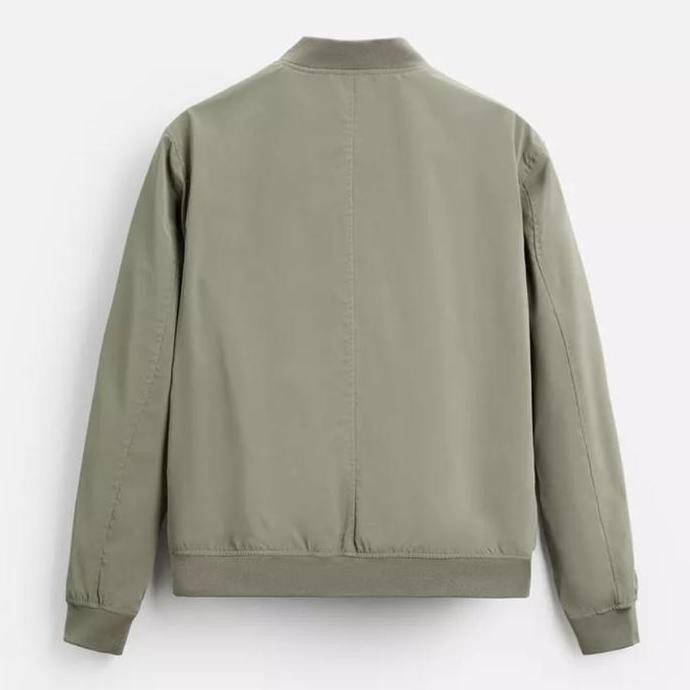Jaket Bomber Zara Pria Original - Khaki tm