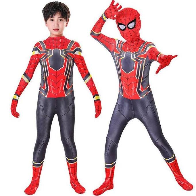 Promo Kostum Spiderman Cosplay Halloween Onesie Superhero Marvel Avengers