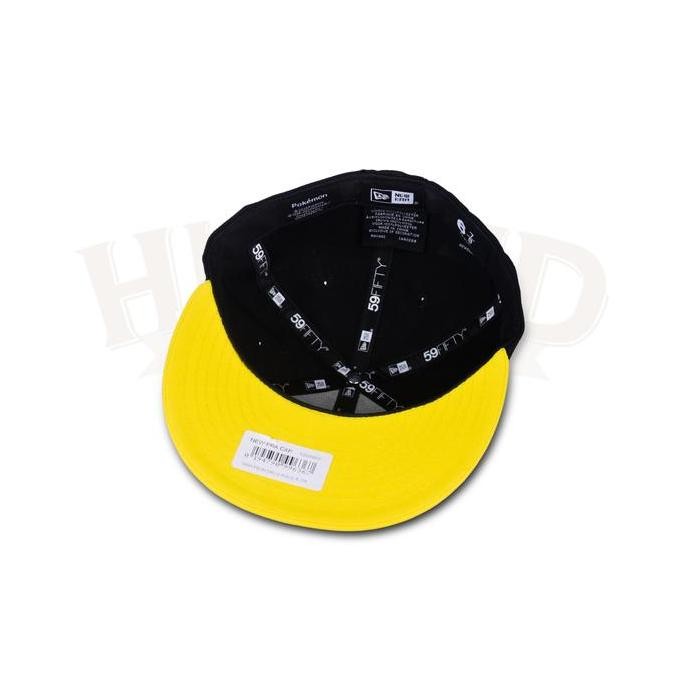 Sale New Era Anime Pokemon Pikachu Logo Collab Black Yellow 59Fifty Fitted