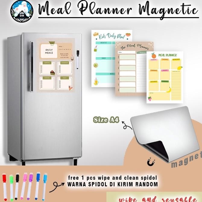 

Meal Planner Magnetic Papan Jadwal Magnet Sticky Notes Memo Tempel Magnet Murah Jadwal Harian Bisa Dihapus #M RB07