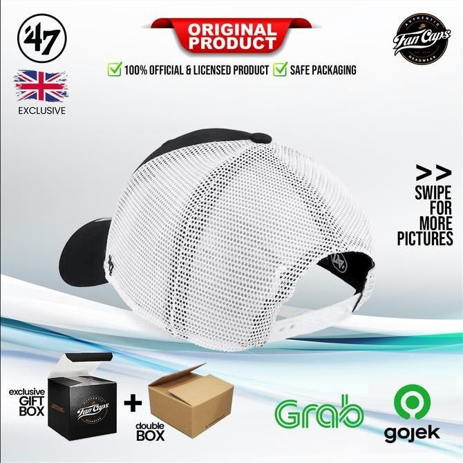 Promo [Original] Los Angeles Dodgers Branson Mesh Mvp Black/White Cap Adjustable | Topi 47 Brand Ori