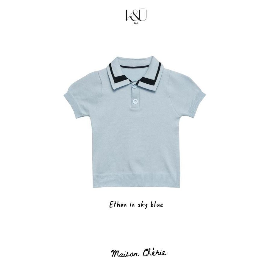 Sale Kukai Kids | Ethan Polo Top - Kaos Polo Rajut Anak Laki-Laki - Kaos Polo Knit Anak Laki-Laki - 