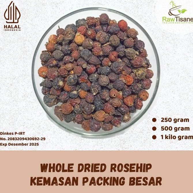 

SALE!!! RAW TISANE Premium Whole Dried Rosehip / Dried Rose Hips High Quality / Buah Rosehip Kering Kualitas Premium Isi 1 Kg