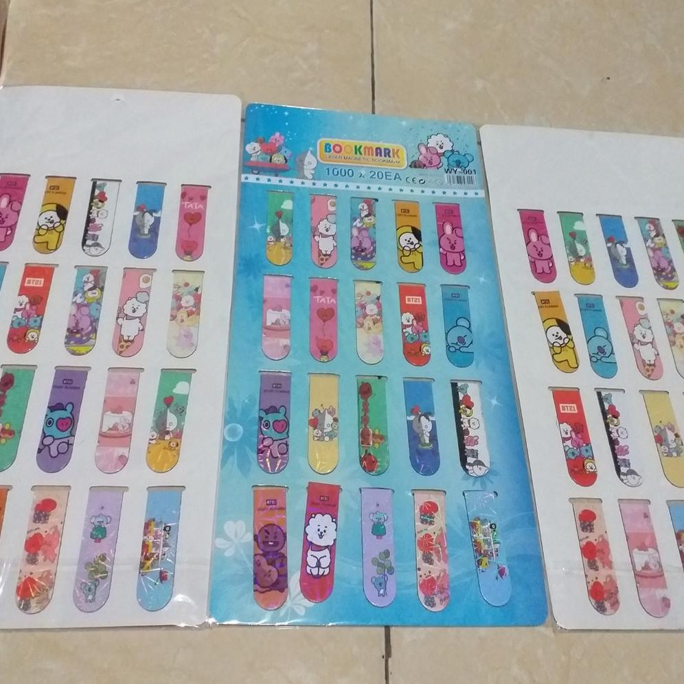 

PEMBATAS BUKU MAGNET KARAKTER BT21 (ISI 20 PCS) RB07