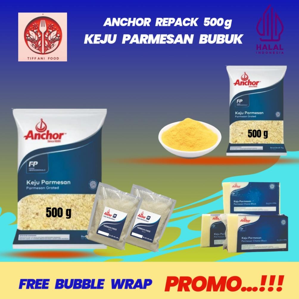 

Baru Keju Parmesan Anchor Repack 500GR - Cheese Powder untuk Pizza & Salad