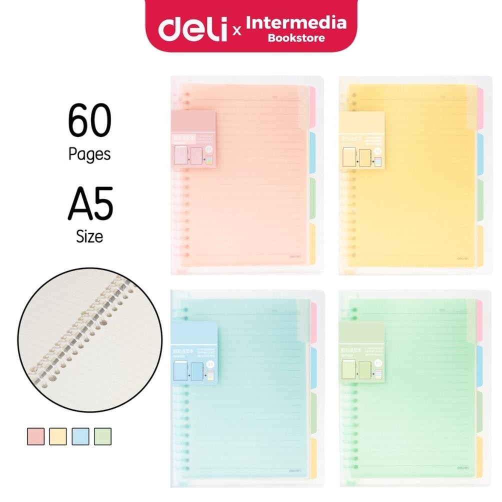 

Deli Binder Note Buku NotLoose Leaf Binder A5/B5 60 Halaman Warna Pastel QHX560 RB07
