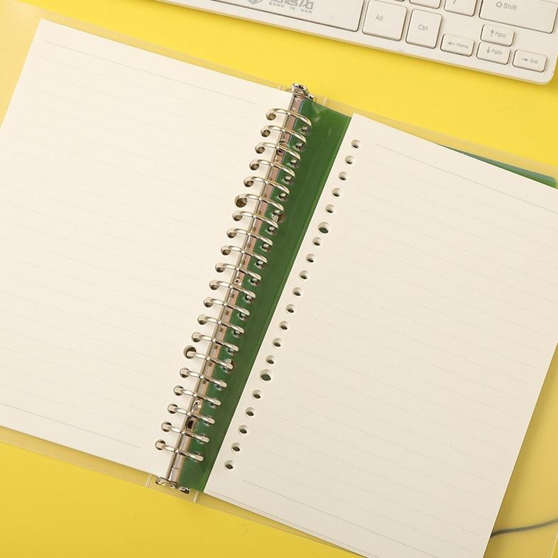 

Binder Note White Cover Transparant ( Dengan Isi / Tanpa Isi Loose Leaf ) - A5 ~ A4 RB07