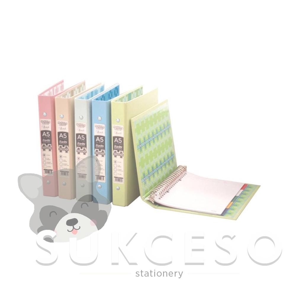 

Bantex Binder A5 Multiring Batik Pastel Series 1334 / Loose Leaf Ring Besi Berkualitas RB07