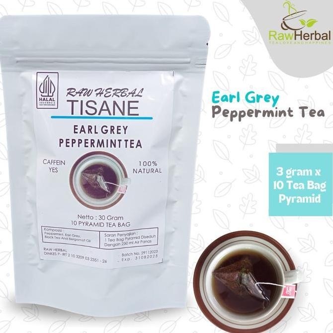

SALE!!! Earl Grey Peppermint Tea / Tea Bag Pyramid 3gr x 10 Tea Bag Pyramid