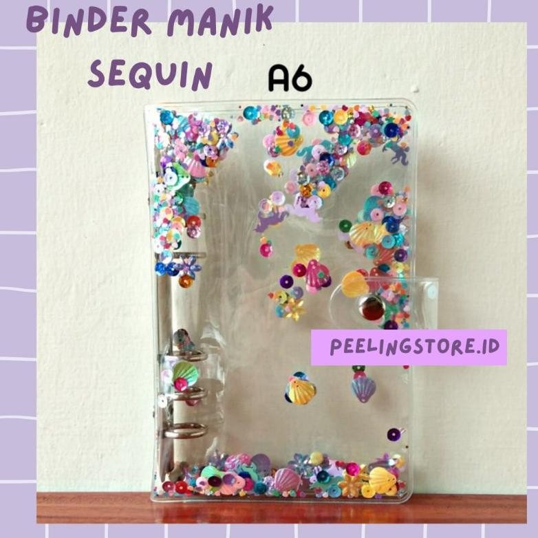 

COVER BINDER SEQUIN PAYET MANIK A6 6 RING RB07