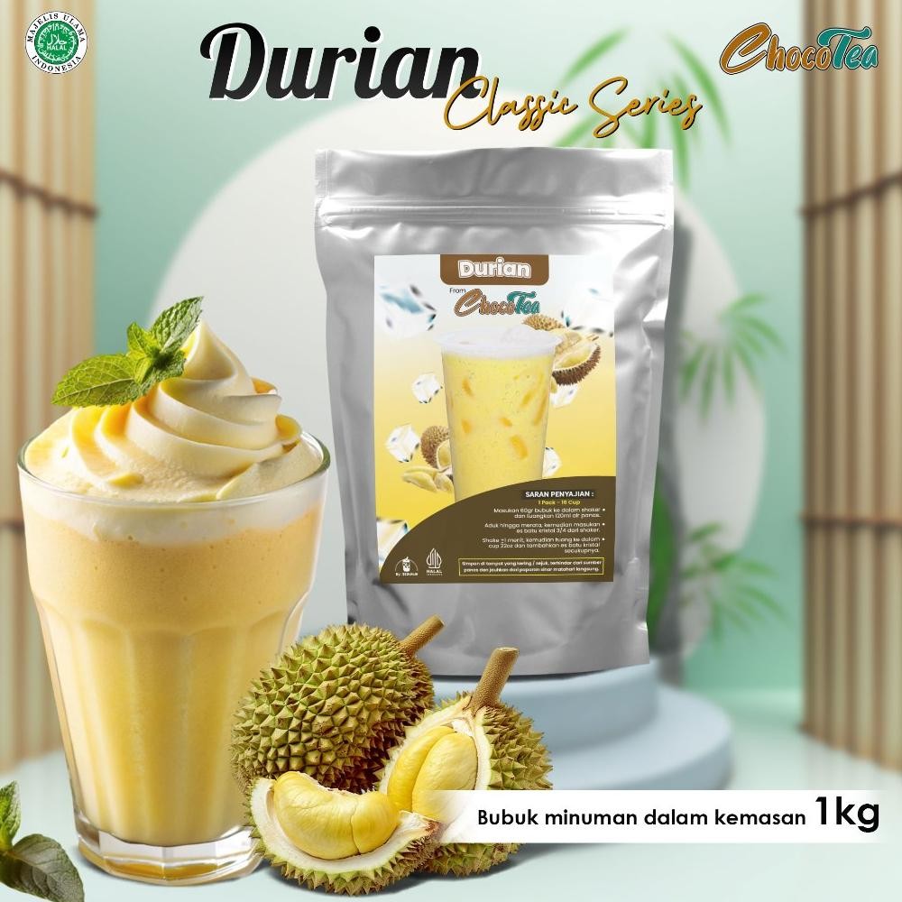 

ASLI BUBUK MINUMAN DURIAN 1KG - SERBUK ES RASA DUREN PREMIUM VARIAN VIRAL