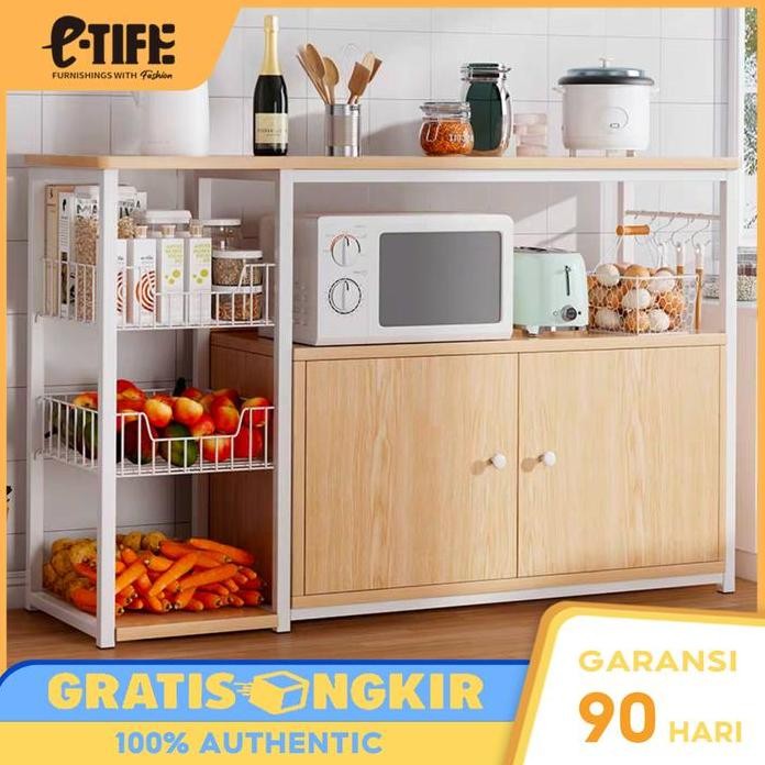 

Terlaris E-Tife Rak Dapur / Meja Dapur / Meja Kompor 2 Tungku / Lemari Dapur / Rak Oven / Rak Microwave