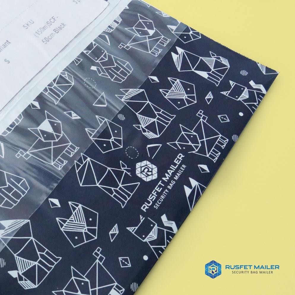 

Polymailer Polimailer 12cm x 18cm Amplop Plastik Packing Motif Dog Origami Rusfet PACK RB07