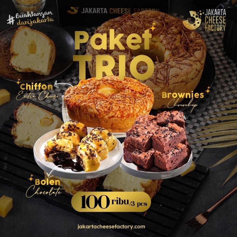 

Baru Paket Trio Jakarta Cheese Factory | Cemilan Premium Isi 3 Varian Keju