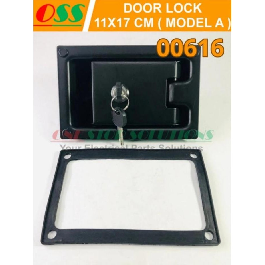 

Terlaris Door Lock / Doorlock Hitam Besi Besar Genset Panel 11X17 Cm