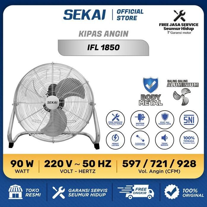 

Terlaris Sekai Kipas Angin Meja / Industri Lantai Ifl 1850