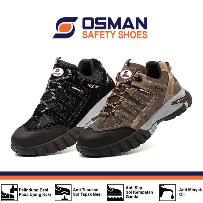 

Terlaris Sepatu Safety Osman Safety Shoes Mid Cut Ujung Besi Tipe Os-355