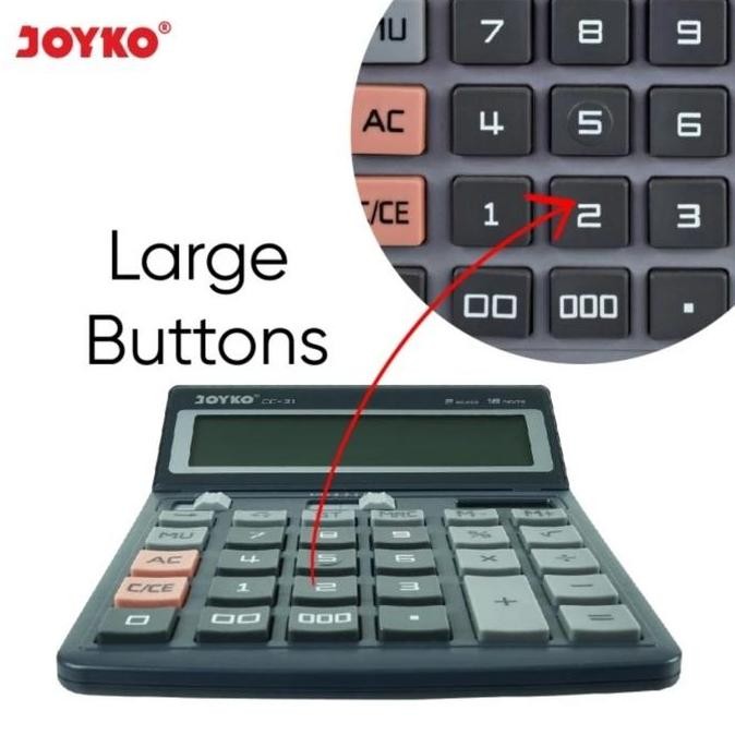 

restock Kalkulator Meja JOYKO CC 31 16 Digit - Calculator Big Display LCD CC31